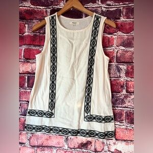 Madewell Kasbah Embroidered Linen-Front Tank